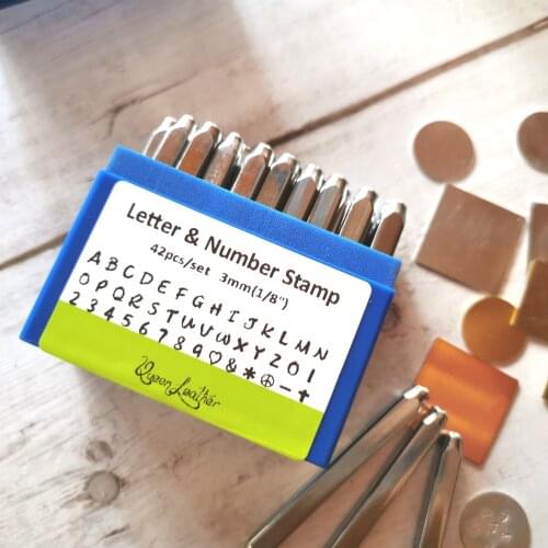 42pcs/set American style steel alphabet letter number stamps leather jewerly DIY craft punching tool custom branding logo punch