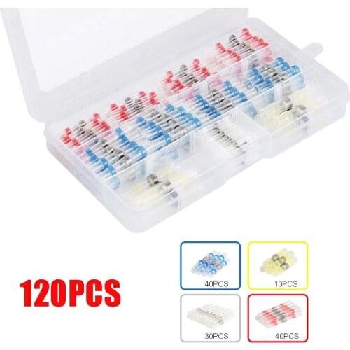 5 Sets Solder Seal Wire Connectors,Heat Shrink Butt Connector,Waterproof and Insulated Electrical Wire Terminals Wholesale X2