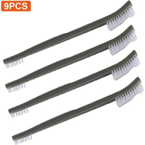 9Pcs Double-head Nylon Gun Cleaning Brush Rifle Pistol Cleaner Set Hunting Gun Accessory For Cleaning Dirt & Debris Gun Prats