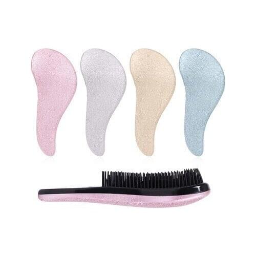 Anti-static Hair Brush Comb Styling Tools Shower Electroplate Detangling Massage Combs for Salon Styling Women Girls Hair