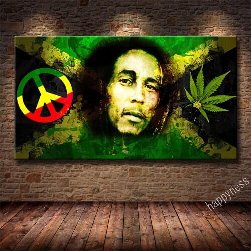 Bob Marley Canvas Painting Portrait Posters and Prints Wall Art Pictures for Living Room Cuadros
