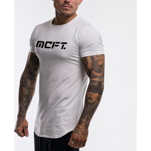 Brand MCFT Lifestyle Short Sleeve T-shirt Men Quick Drying Gym Workout T-shirt Bodybuilding Tshirt Fitness Tee Shirt Homme