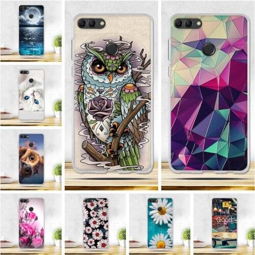 Case For Huawei Y9 2018 Cover For Huawei Enjoy 8 Plus Case Soft TPU Silicone 3D Relief Back Cover For Huawei Y9 2018 Phone Cases