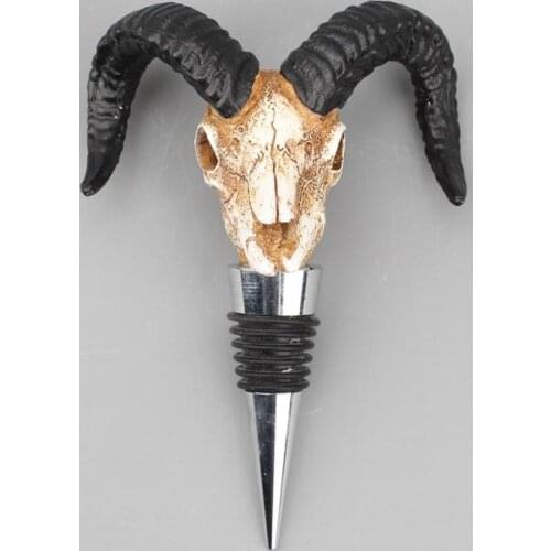 Buffalo Skull Wine Stopper Creative Home Wine Bottle Stopper Buffalo Skull Decoration Bar Decor Accessories Red Wine Corks