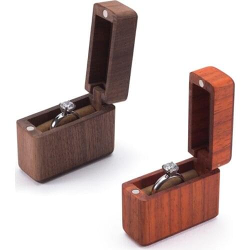 Wood Ring Bearer Box Wedding Engagement Ring Holder Box Jewelry Box Favor Gift
