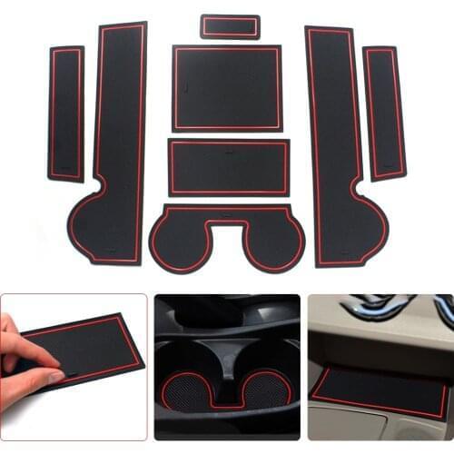 For Mitsubishi Lancer EX 2010-2015 Anti-Slip Mat Car Door Groove Slot Latex Non-Slip Mat Interior Cup Cushion Car-Styling 8pcs