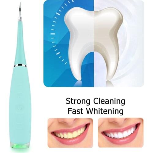Teeth Whitening Tooth Stain Remover Home Use Teeth Stains Scaling Tools USB Charging High Frequency Vibration Dentist Tools