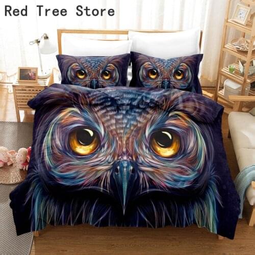 Animal Design Eagle Lion Deer Print Bedding Set Kids Children Boy Duvet Cover Gift Room Decor Twin Full Single Size 140*210 Size