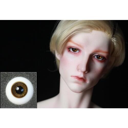 BJD doll eyes suitable for 12mm14mm16mm18mm small iris yellow brown human windglass eyes doll accessories