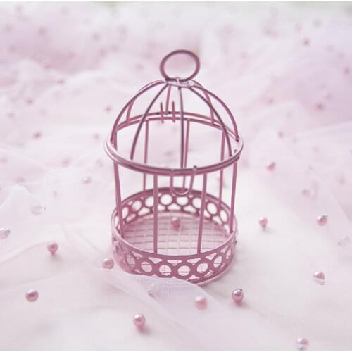 Girl Heart Decoration Ins Wind Mini Bird Cage Desktop Storage Decoration Cute Creative Box Vintage Outdoor Garden Decoration