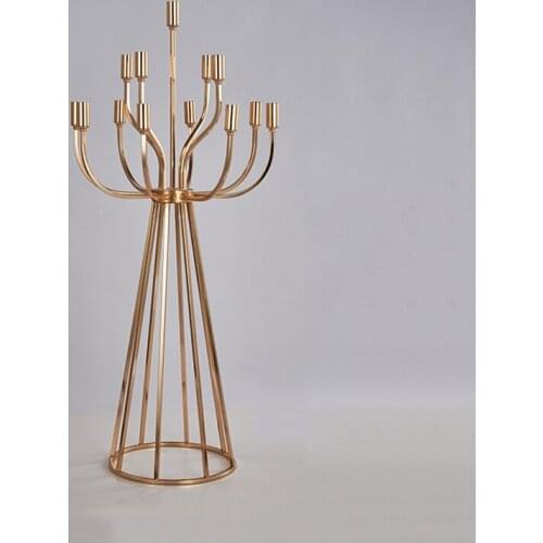Metal Wedding Candelabra Luxury Candle Holders Stands Wedding Table Centerpieces Road Lead For Home Party Decoration