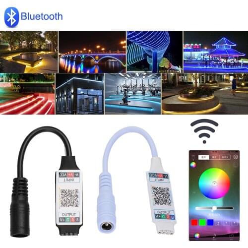Mini LED Bluetooth RGB Strip For RGB 3528 5050 Strip Light Controller Wireless Smart Phone Control DC 5-24V 6A to 4Pin Connector
