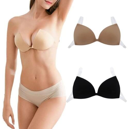 Strapless Invisible Bra Backless Adhesive Push Up Reusable Bra