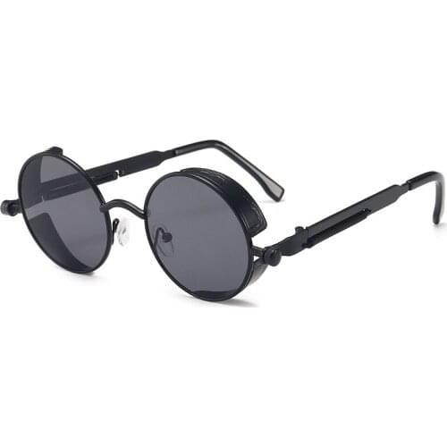 Fashion Retro Round Sunglasses Women Sun Glasses Lens Alloy Kids Sunglasses female Eyewear Frame Driver Goggles Car Accessories