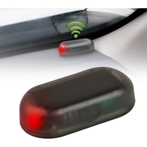 Fake Solar Car Alarm Led Light Auto Security System Anti Theft Flash Blinking Warning Lamp Car Styling