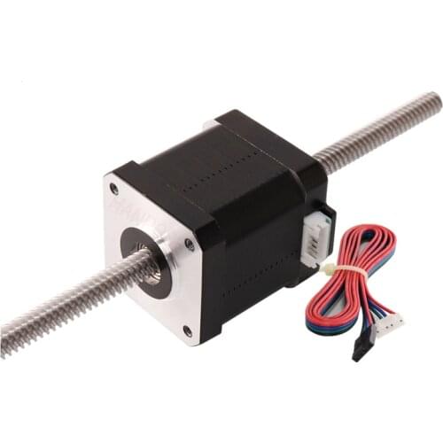 42 Through Screw Rod Stepping Motor Nema17 1.8° 2phase 4wires Tr8*8mm Linear Screw Rod Stepper Motor 17HS3401 17HS4401 17HS8401