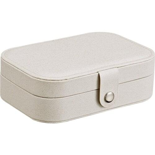 PU Leather Jewelry Box Storage Box Ring Display Lady Case Portable Jewelry Organizer for Necklaces Joyeros Organizador De Joyas