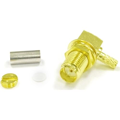 1pc New SMA Female/RP Jack nut RF Coax Connector Crimp For LMR100 RG316 RG174 Cable Wholesale Wire terminal