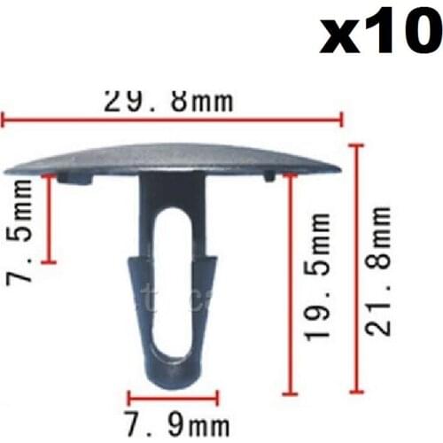 10pcs OEM Nylon Fastener Rivet Hood Insulation Retainer Clips For Toyota 90467-09008 Hood Heatproof cotton Fixed Buckle