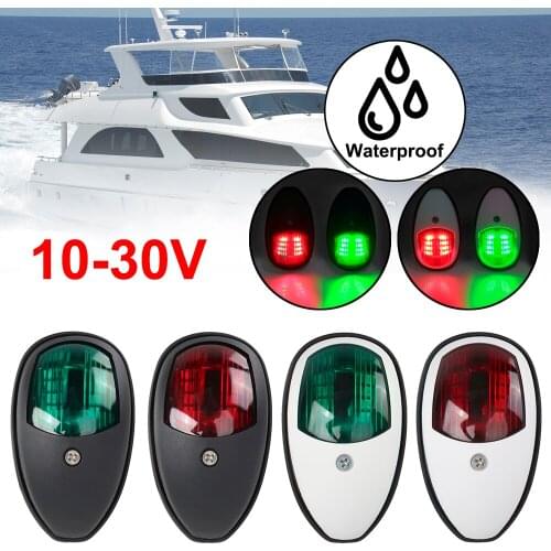 2PCS LED Navigation Light 10V-30V Starboard Port Side Light Waterproof Signal Warning Lamp For Marine Yacht Truck Trailer Van