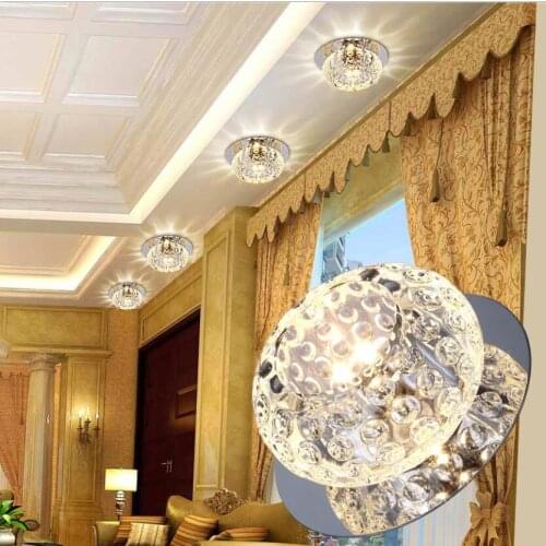 3W LED Modern Ceiling Light Aisle Lights Star-shaped Crystal Spotlights Downlights Embedded Ceiling Creative Corridor Living Roo