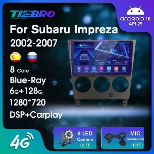 2DIN Blu-ray IPS QLED Car Radio For Subaru Impreza GD 2002-2007 Android10 GPS Navigation Autoradio DSP Car Multimedia Player IGO