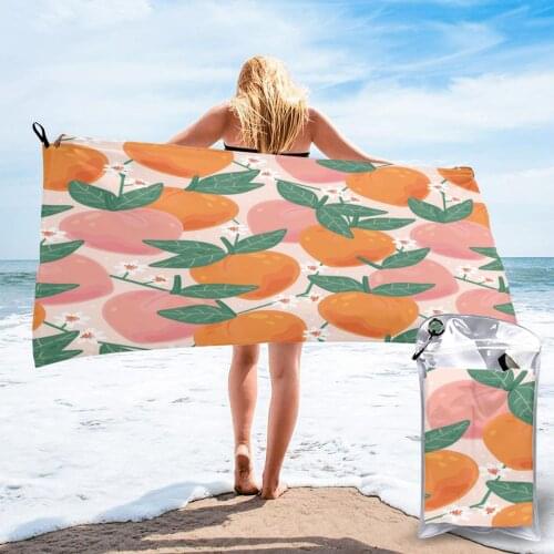 Bathing Towel Cute Peaches And Flowers Leaves Bath Wearable Towel Dress Fast Drying Beach Spa Magical Nightwear Sleeping