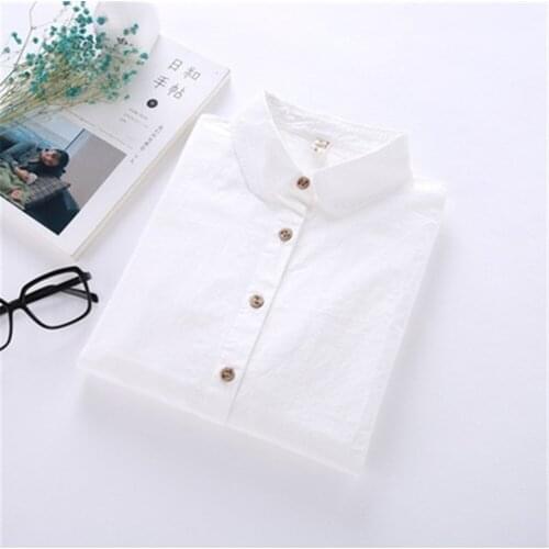 Japanese Long Sleeve White Blouses 2021 Summer Sweet Shirt Elegant Ruffle Blusas Long Sleeve Blouse School Girls Tops New Basic