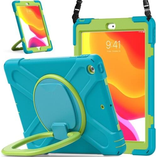 For iPad 7th 10.2 Case 2019 2020 Cover for ipad 10.2 case Release Kids 360 Degree Rotating Portable Tablet Protect Cases+Pen