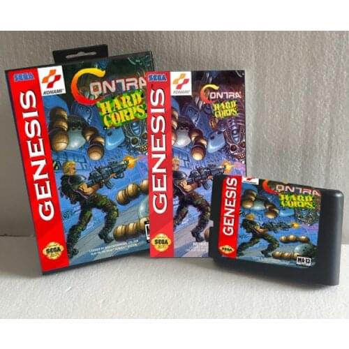 Contra The Hard Corps NTSC-U With Box And Manual 16bit MD Game Card For Sega Mega Drive For Genesis