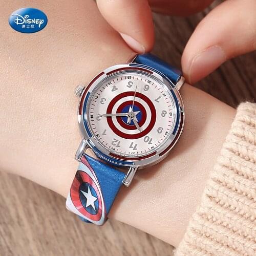 Disney Marvel Quartz Watch Avengers Union Childrens Watch kids watches boys Water Resistant Quartz Alloy Buckle 3Bar