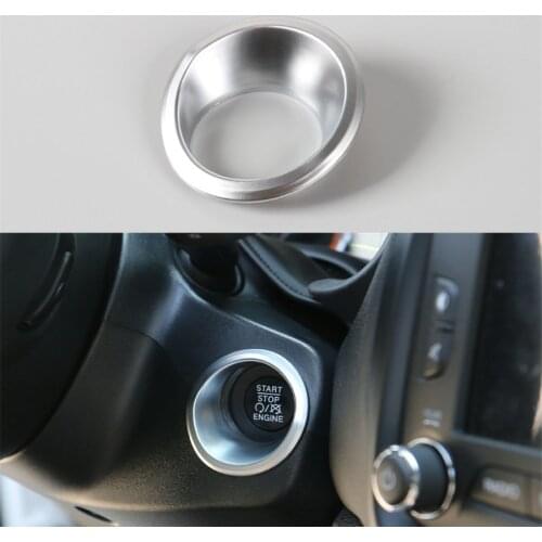 For Jeep Renegade 2015 2016 Car Start Stop Push Button Ignition Key Hole Decor Ring Styling Sticker 1Pcs Chrome ABS