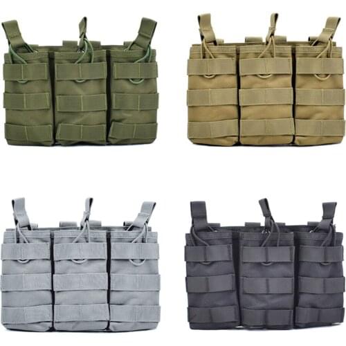 FIRECLUB 3pcs/lot Multifunction Triple Clip Bag Camouflage Tactical Pouch MOLLE Vest Belt Hunting Utility Flashlight Storage Bag