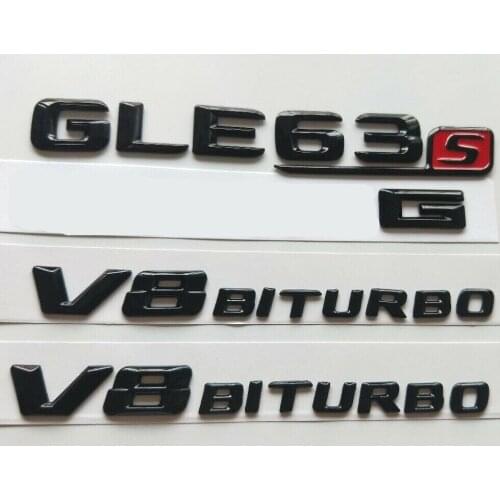 Gloss Black 3D Letters GLE63s for AMG V8 BITURBO Emblems W166 C292