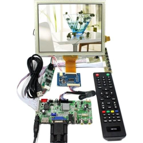 HD MI+VGA+AV+Audio+USB LCD Controller Board 8inch 800x600 EJ080NA-05A Touch LCD Screen