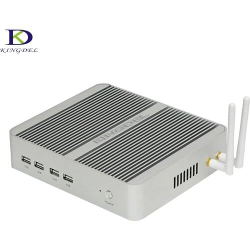 Fanless Mini Computer DDR4 6MB Cache NC740 Mini PC with Intel Dual Core i5 8250U i3 8145U Intel UHD Graphics 620 HTPC HDMI VGA