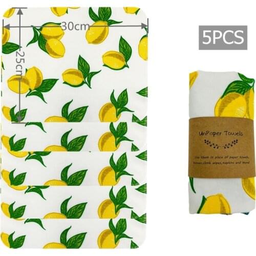 5PCS Cotton Kitchen UnPaper Towels Reusable Dish Washing Scouring Rag Table Cleaning Cloth Wipes Zero Waste Paperless Towels