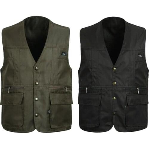 Men Multi Pockets Reversible Sport Photographer Fising/Vest/Jacket/Waistcoat for Fishing Lovers