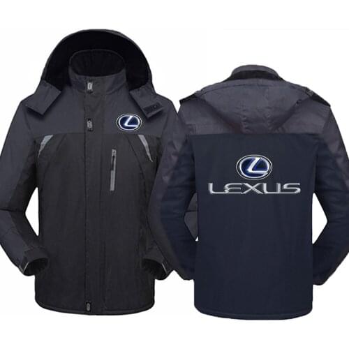 Men Winter Lexus Car logo Thicken Outdoor Cold-Proof Windbreaker Warm Waterproof Mountaineering Hoodie Clothing Jacket Coat