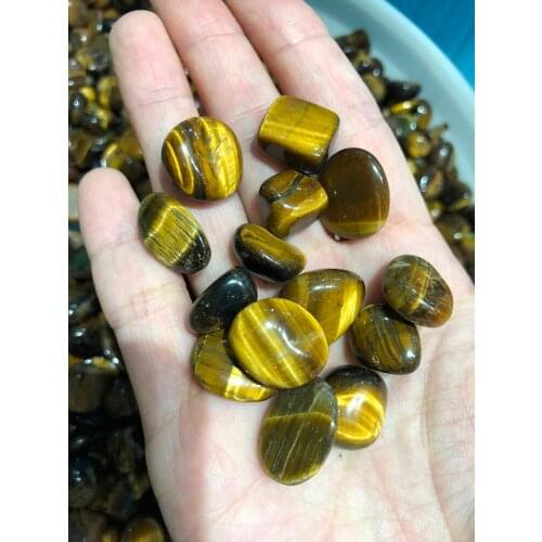 Piedras naturales y minerales natural polished tiger eye tumble stone and crystals wedding decoration wicca crystal stone 100g