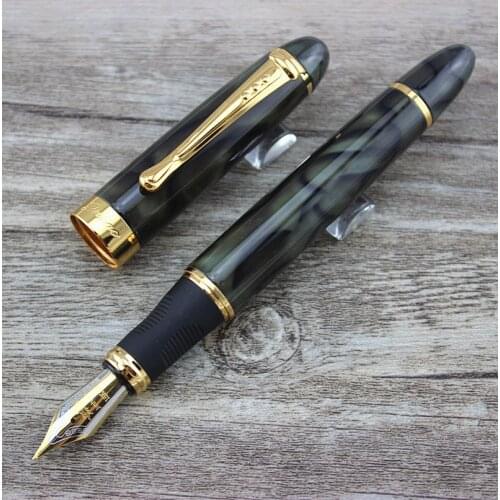 JINHAO X450 Grey green Marble Business Medium Nib fountain Pens New office Business school writing pen