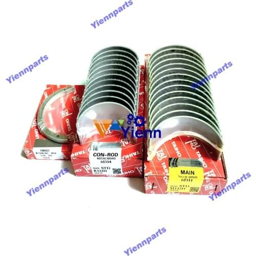 For Mitsubishi 6D34 6D34T Crankshaft Bearing ME999711 Connecting Rod Bearing ME995170 For KOBELCO SK200-6E Diesel Engine Parts