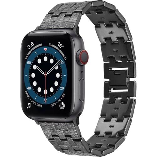 VC Weave Metal Stainless Steel strap for Apple Watch Band 44mm 42mm 38mm 40mm iWatch Series SE 6 5 4 3 2 1 Replacement Wristband