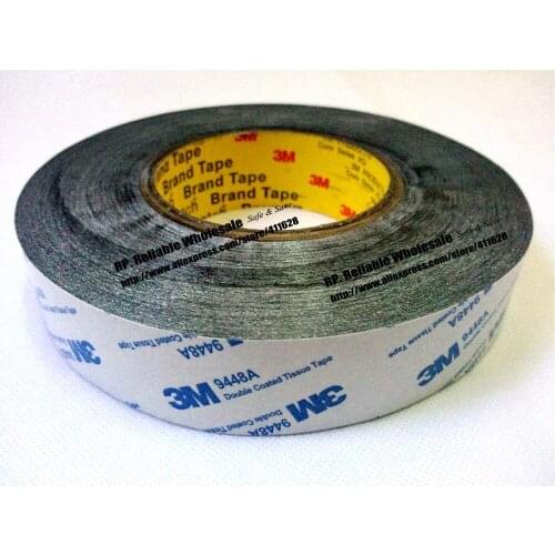 50mm~54mm width Choose)*50M 3M 9448 Black Double Sided Adhesive Tape for Mobilephone Tablet Home Appliance Frame Screen Glass