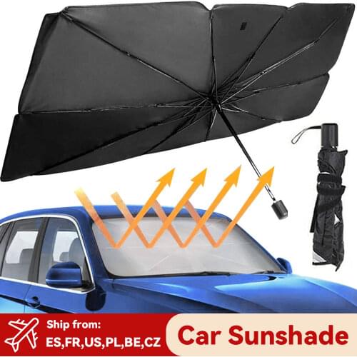 125cm 140cm Car Sun Umbrella Foldable Windshield Sun Shade Cover Parasol Front Window Sunshade Protector Car Accessories
