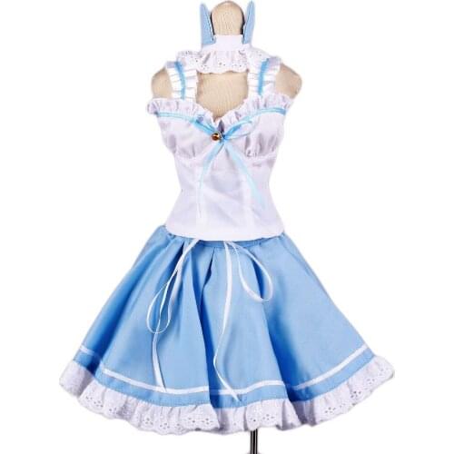 [wamami] 129# Light Blue&White Cat Princess Dress/Suit 1/4 MSD DOD BJD Dollfie