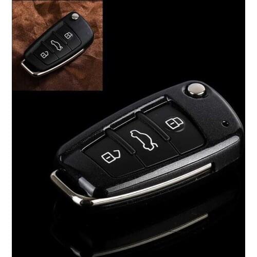 Key Fob Protective Case For Audi A6 A1 Q3 Q7 TT R8 A3 S3 Case Key Car Smart For Audi Car Key Stickers Cover Abs Hard Plastic