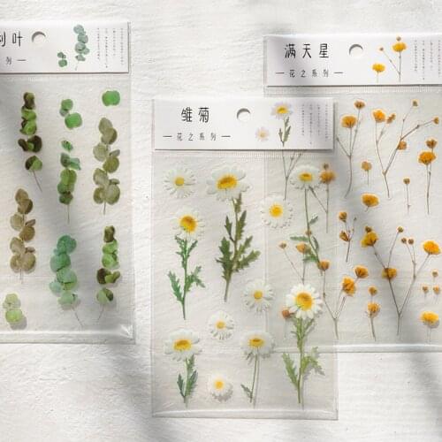 1sheet Vintage fresh flower plant paper sticker DIY scrapbooking diary album sticker post kawaii stationery school supplies