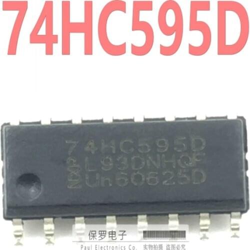 10pcs 100% orginal new 8-bit serial register 74HC595D 74HC595 SOP-16 real stock