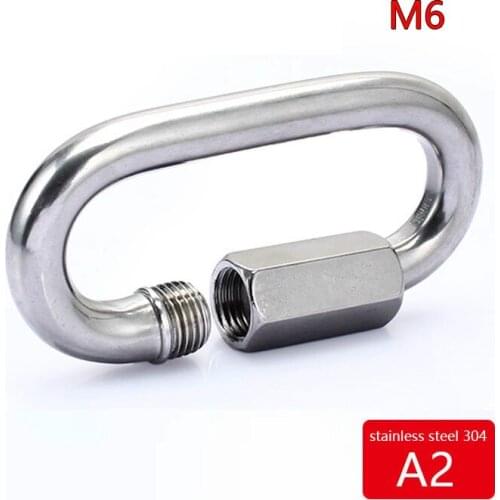 10pcs Quick Link Chain Rope Cable Strap Connector Rigging 1/4 Inch 6mm